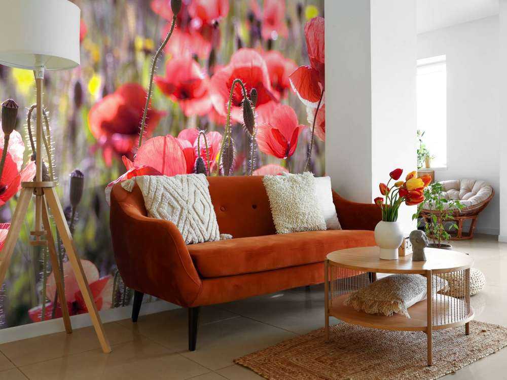 Poppies with vintage look