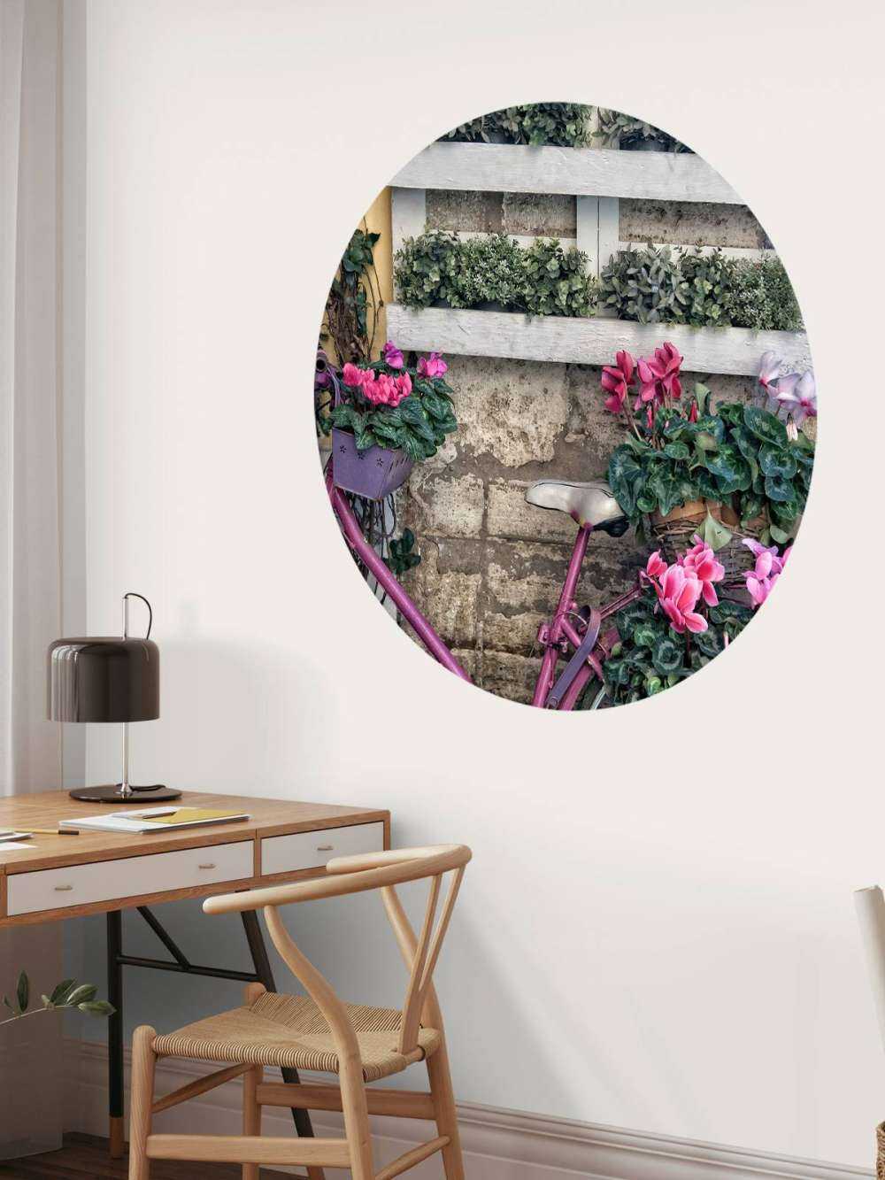 Vintage bike with flowers