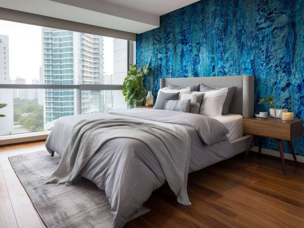 Painting with shades of blue