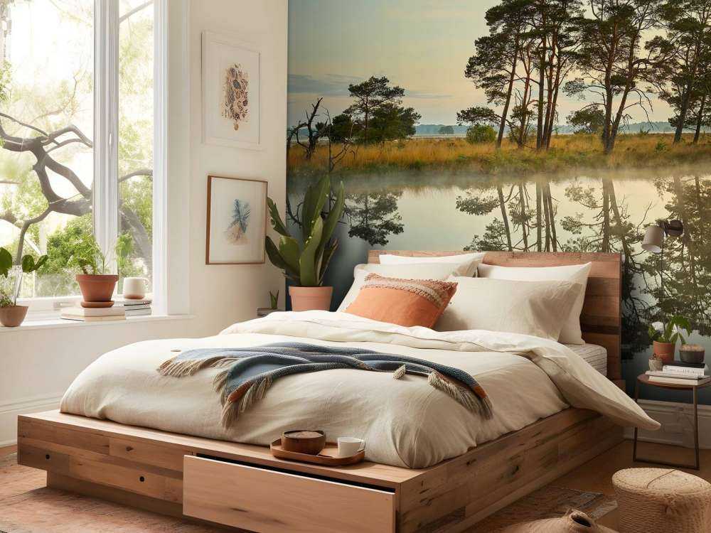 Reflection in woodland veins