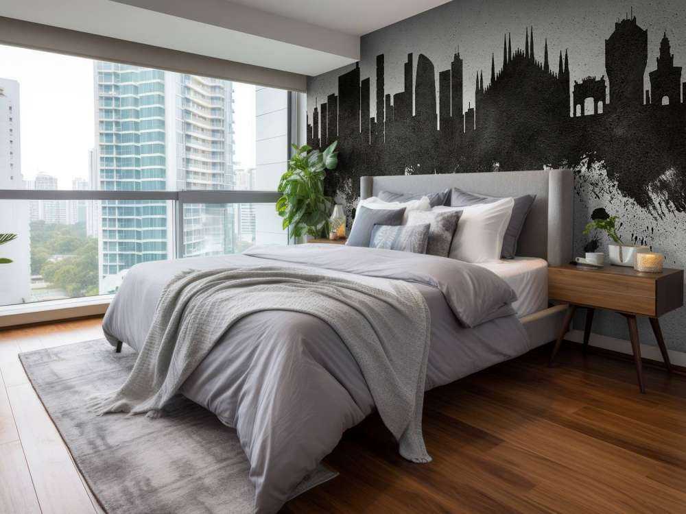 Watercolor skyline, Milan