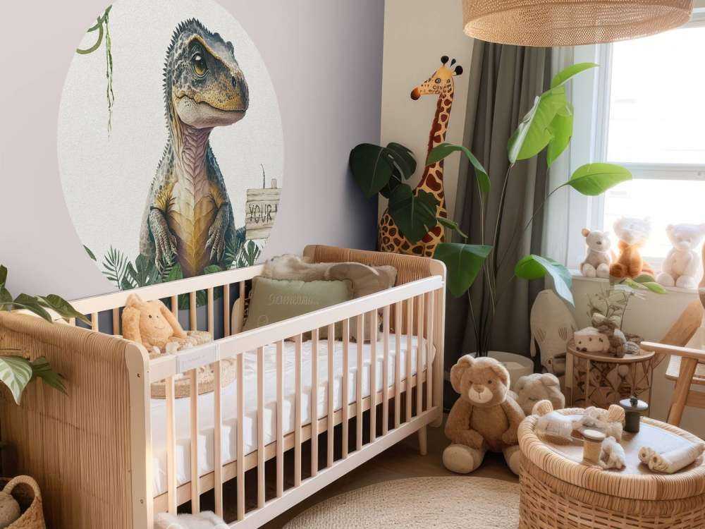 Baby t-rex in the jungle