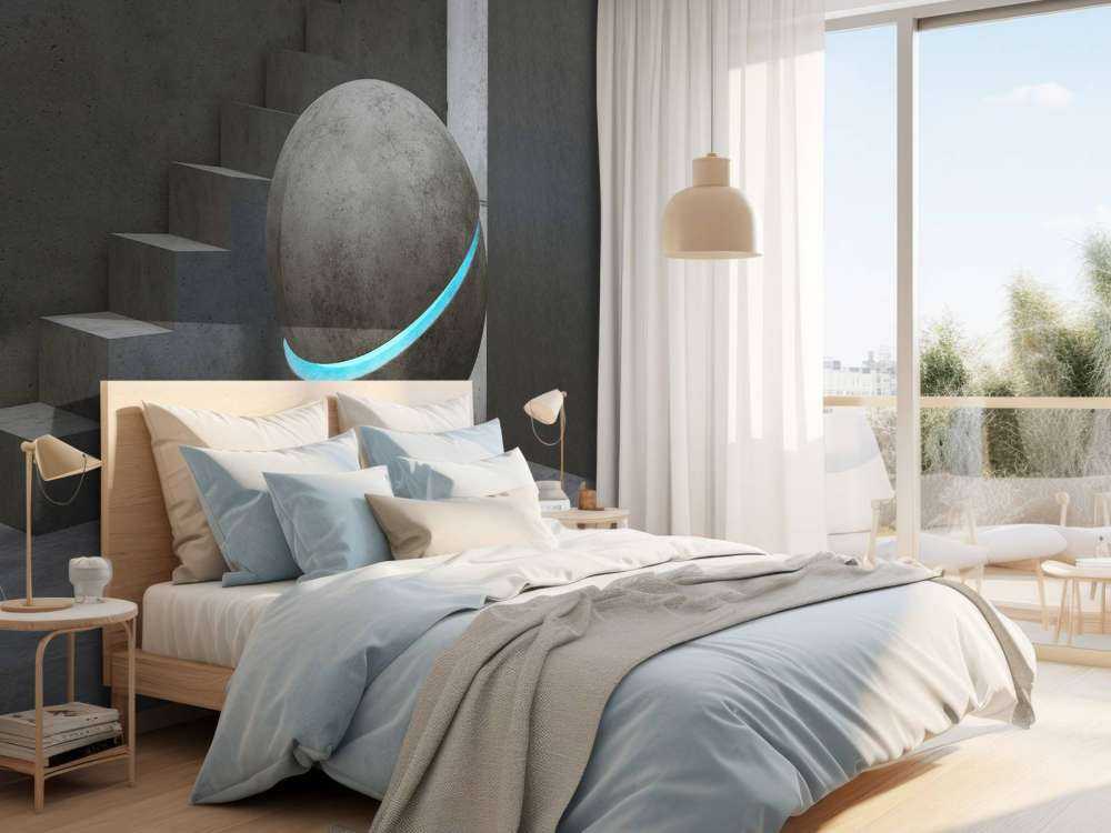 Staircase with a 3D ball