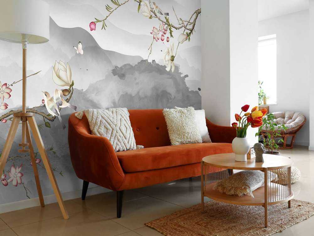 Grey mountains and hills