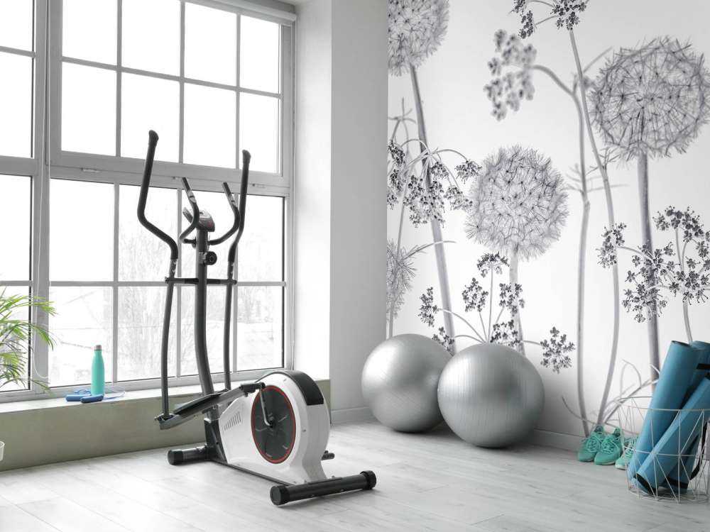 Meadow flowers in black and white