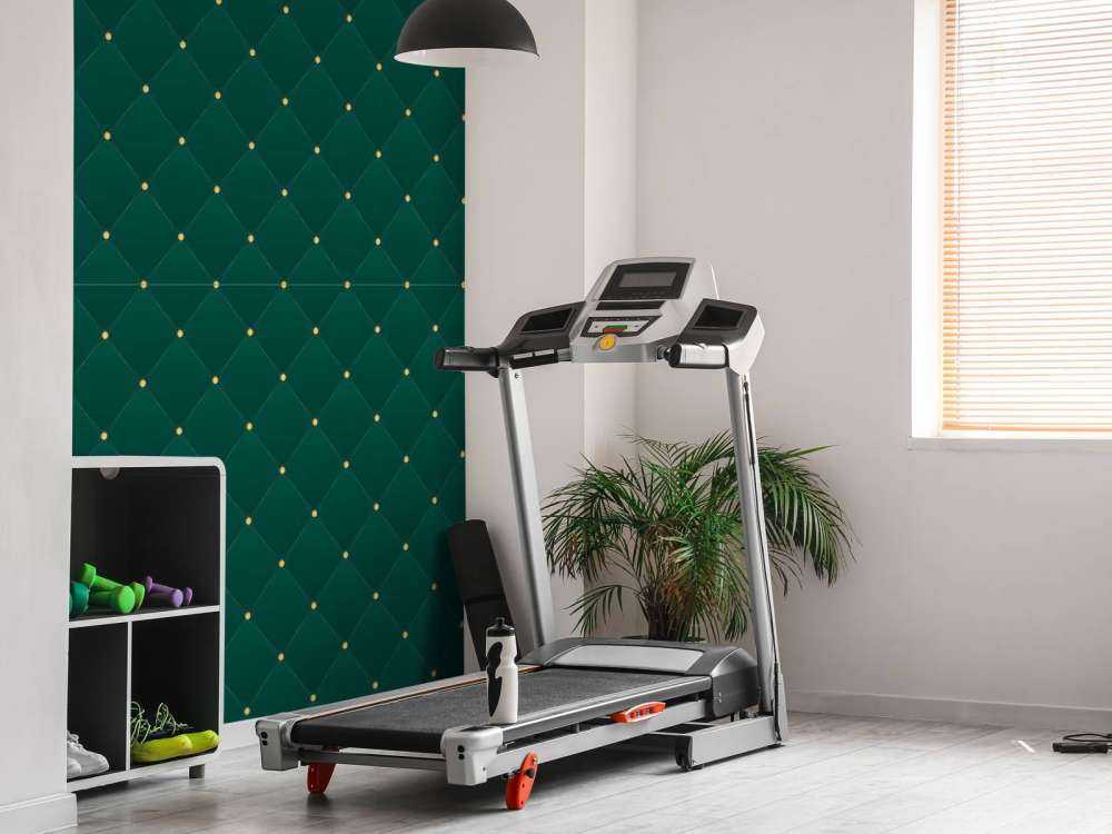 Dark green chesterfield pattern