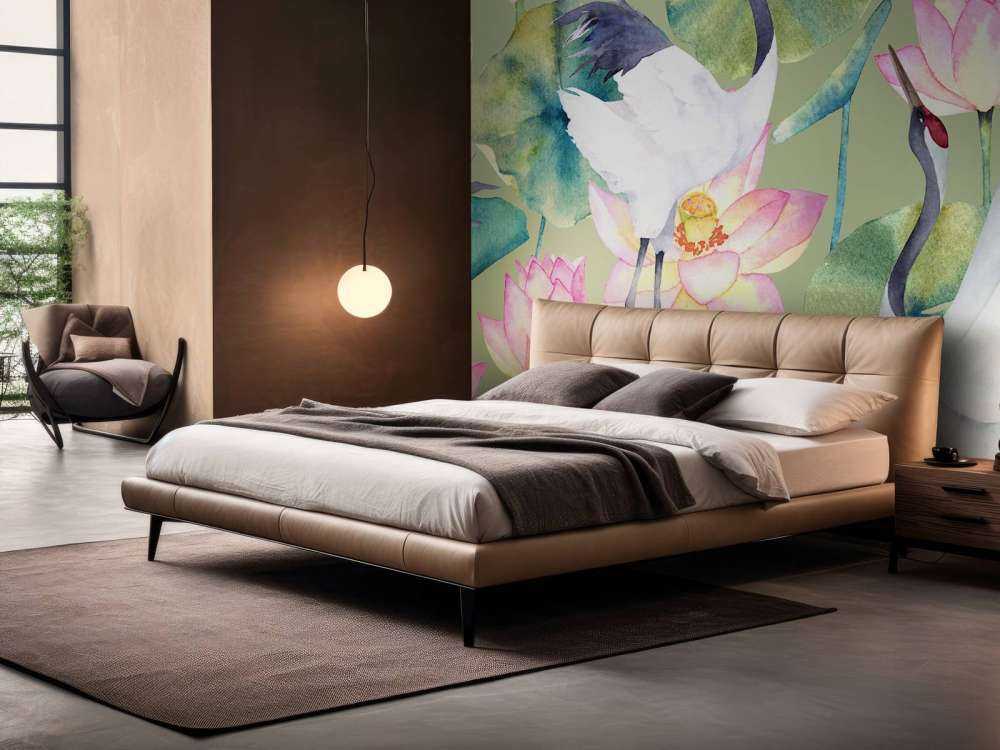 Grues perdues dans les fleurs