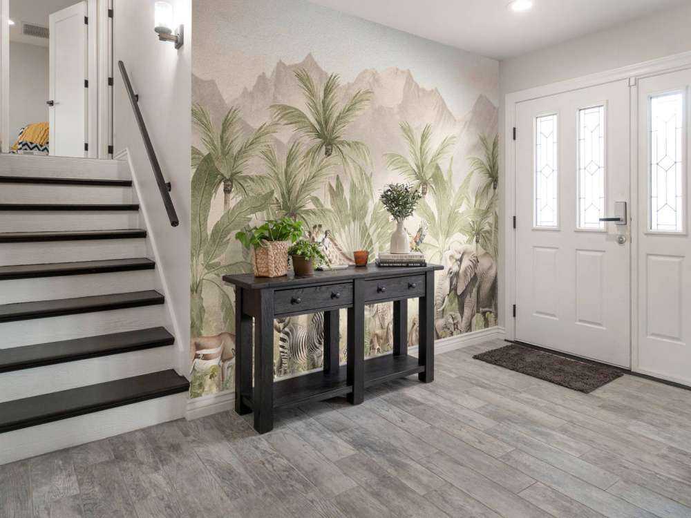 Mountain scenery with animals