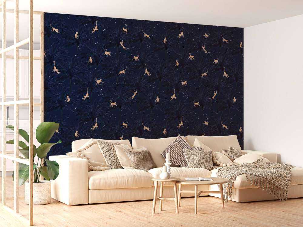 Tropical monkeys - blue