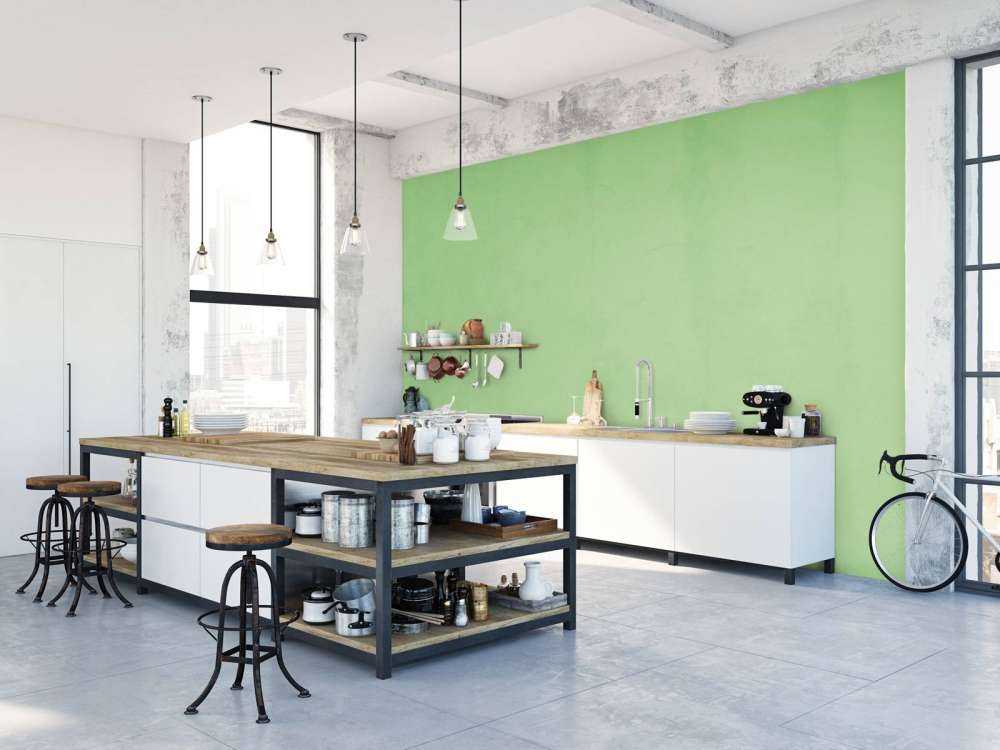 Sage green concrete