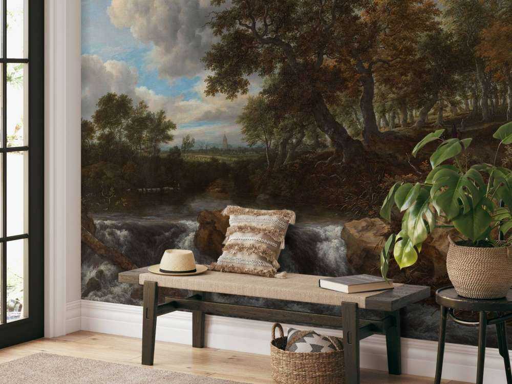 Landscape with waterfall