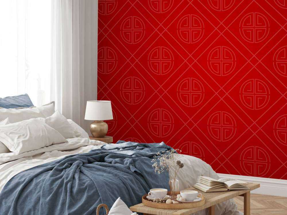 Red Chinese pattern