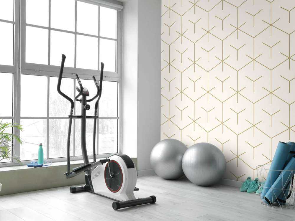 Geometric hexagons, white