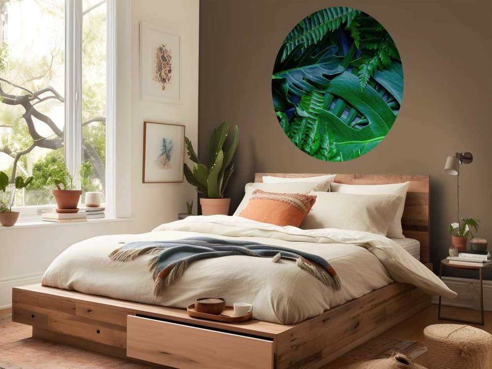 Green jungle leaves