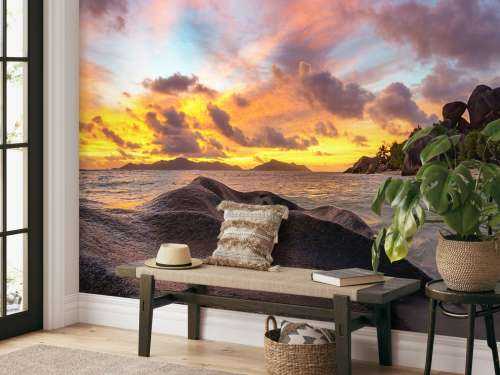 Sunset on tropical beach