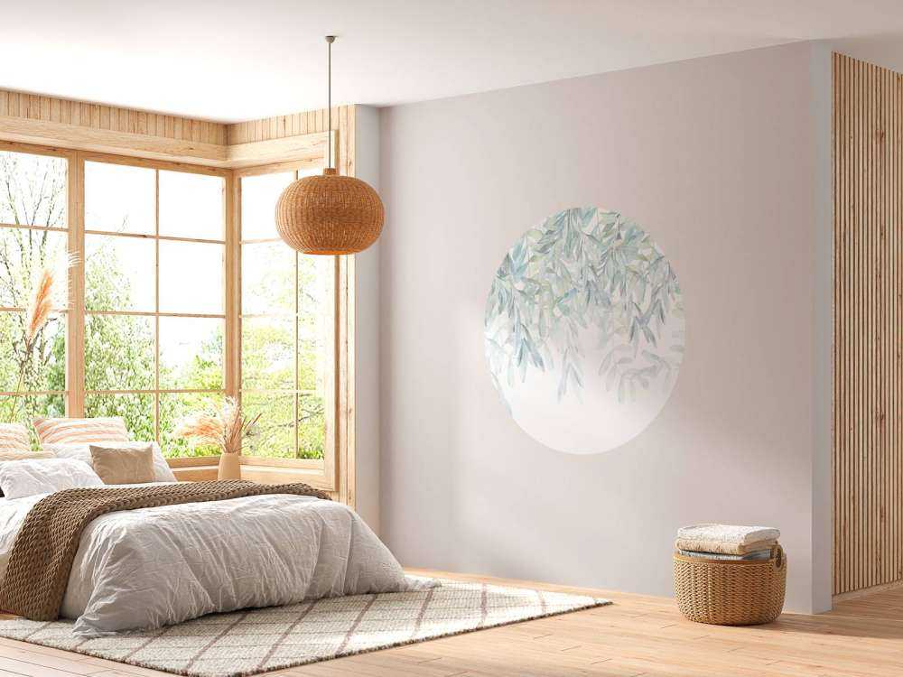 Pastel coloured watercolour leaves