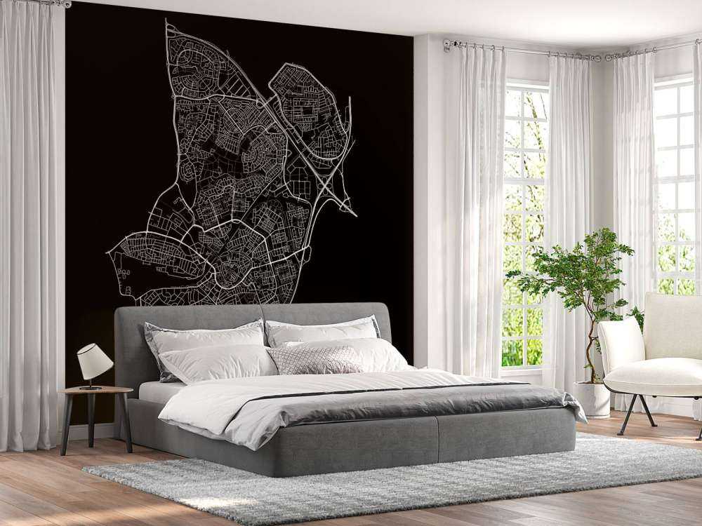 Map of Amersfoort, black
