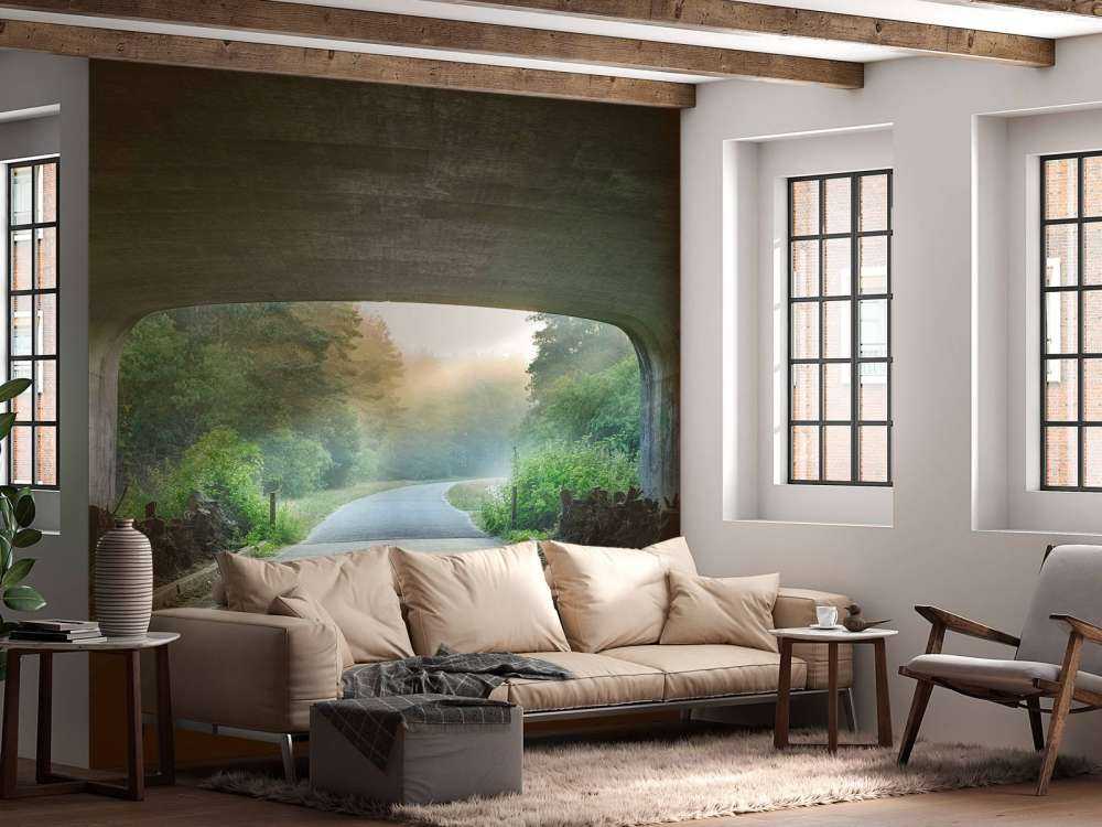 Sun at the end of a tunnel