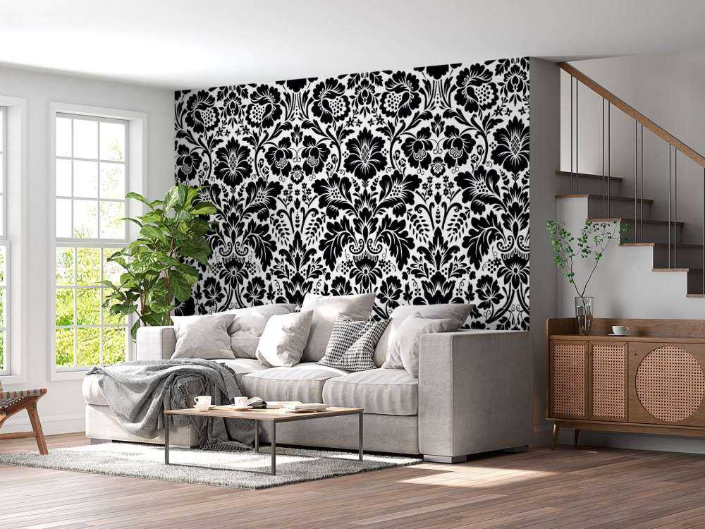 Damask black and white