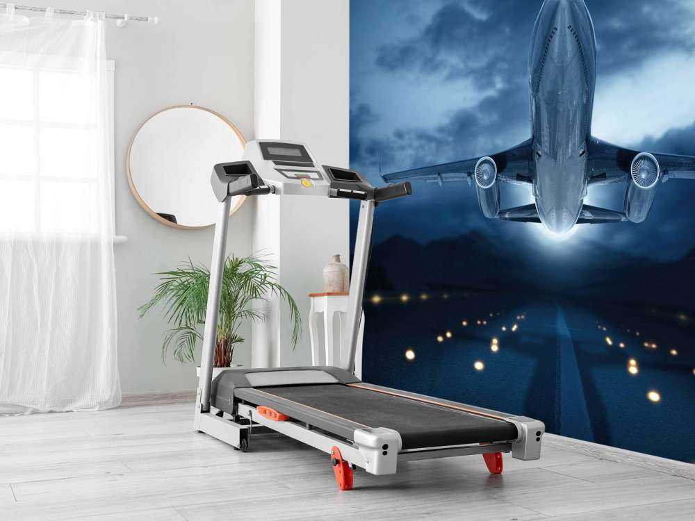 Rising plane with dark sky