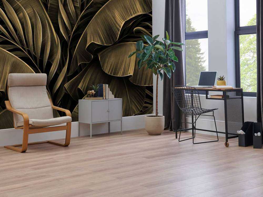 Banana and palm leaves