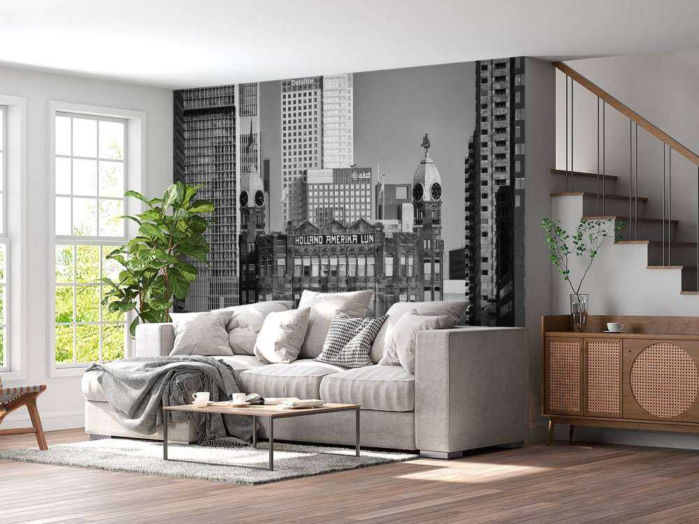 Hotel New York in black and white Rotterdam 