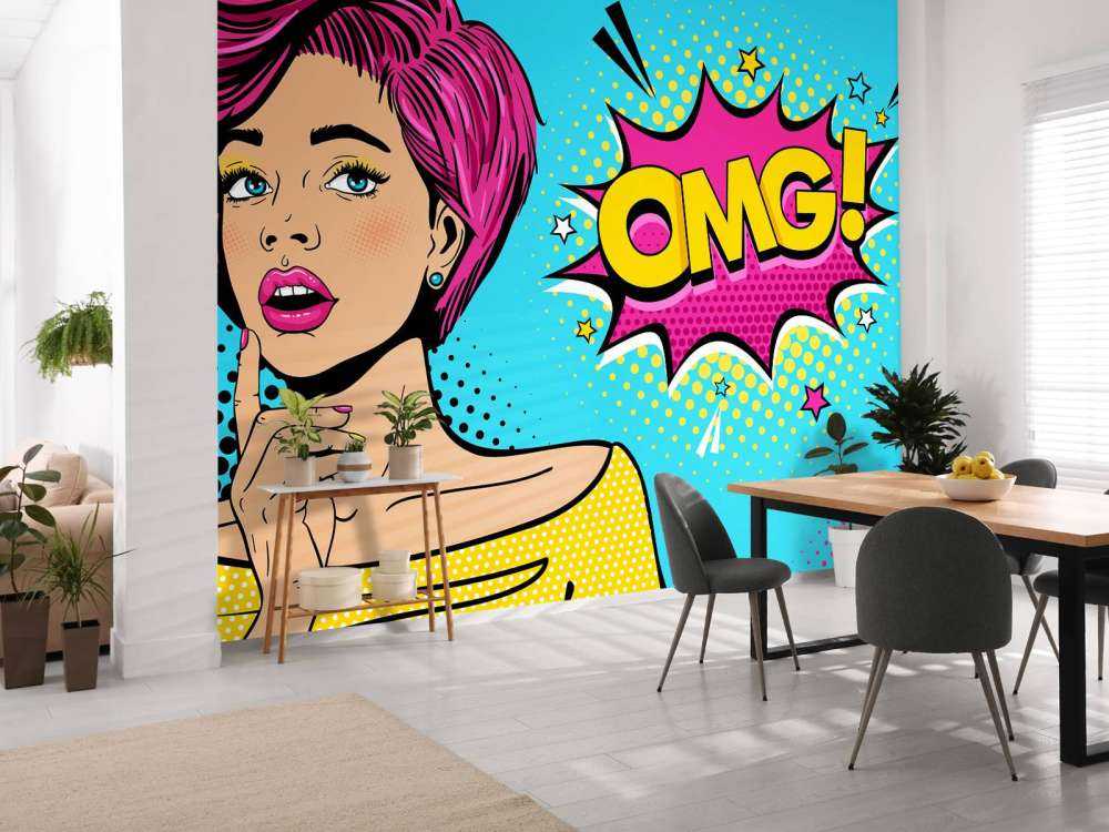 Woman in pop art style