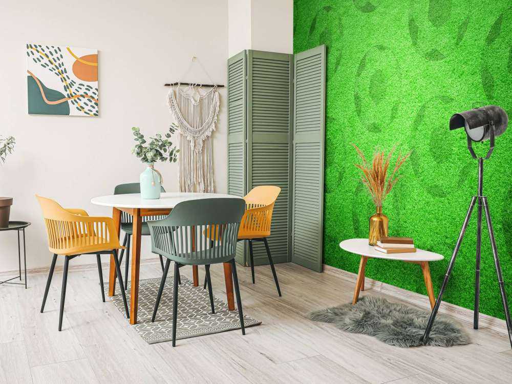 Playing soccer on grass