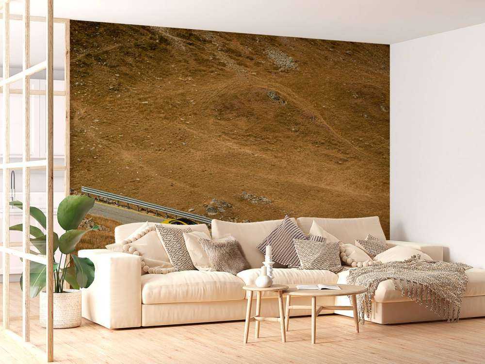 Audi R8 on a lonely mountain road