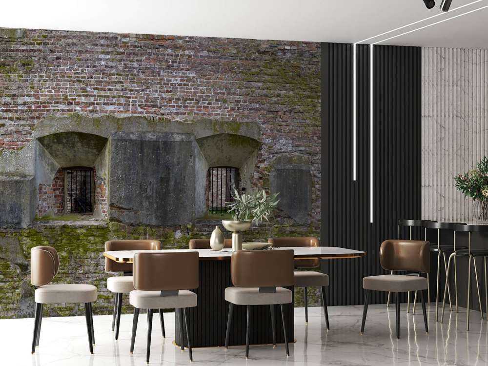 Weathered wall with 2 niches