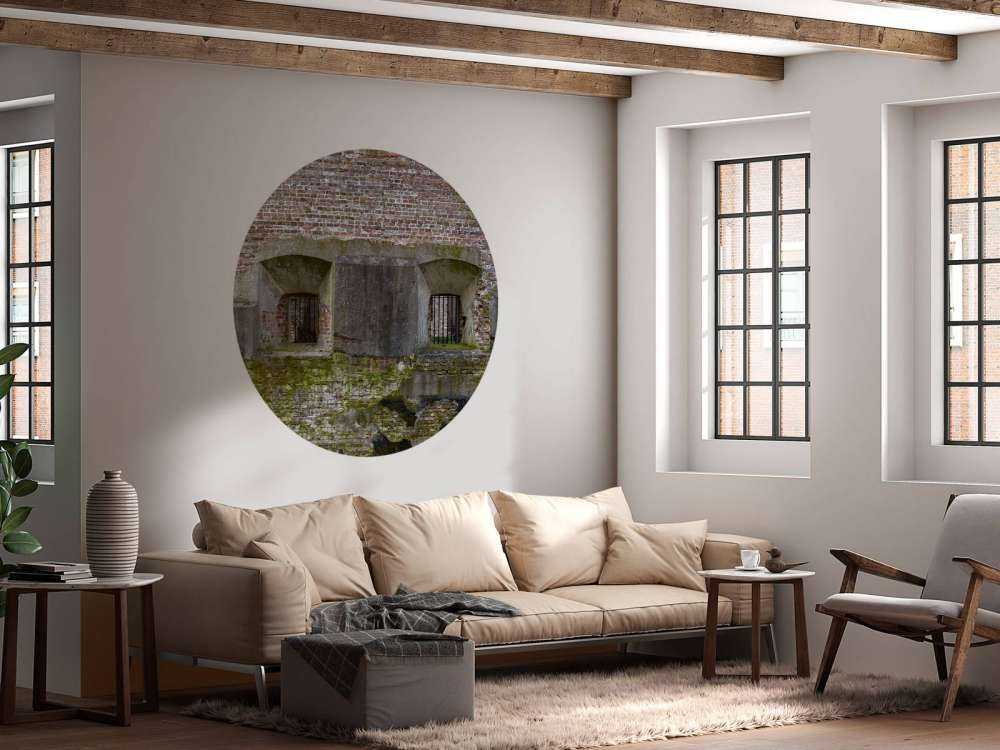 Weathered wall with 2 niches