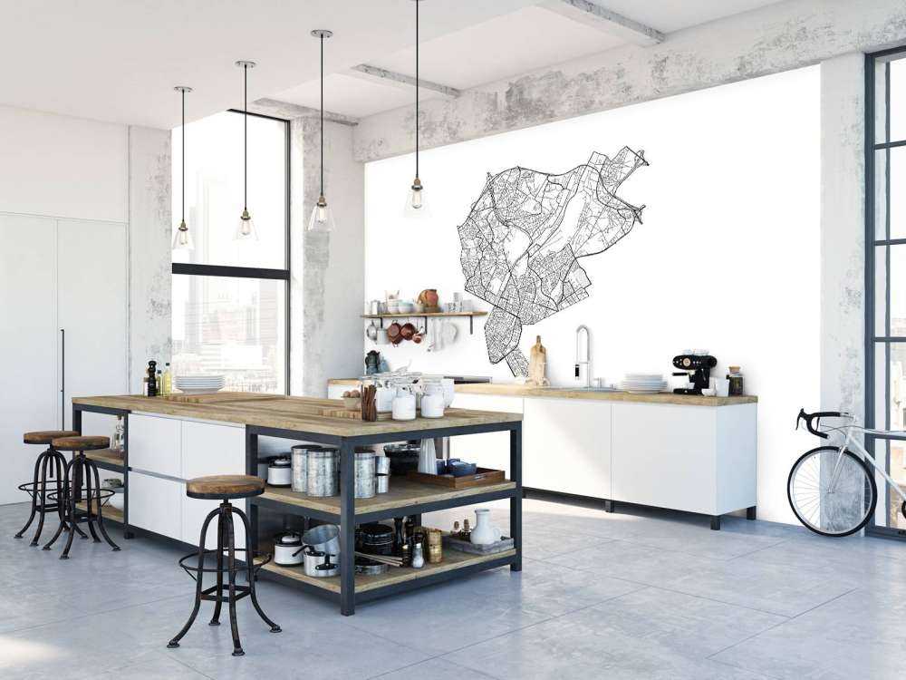 Map of Brussels, white 