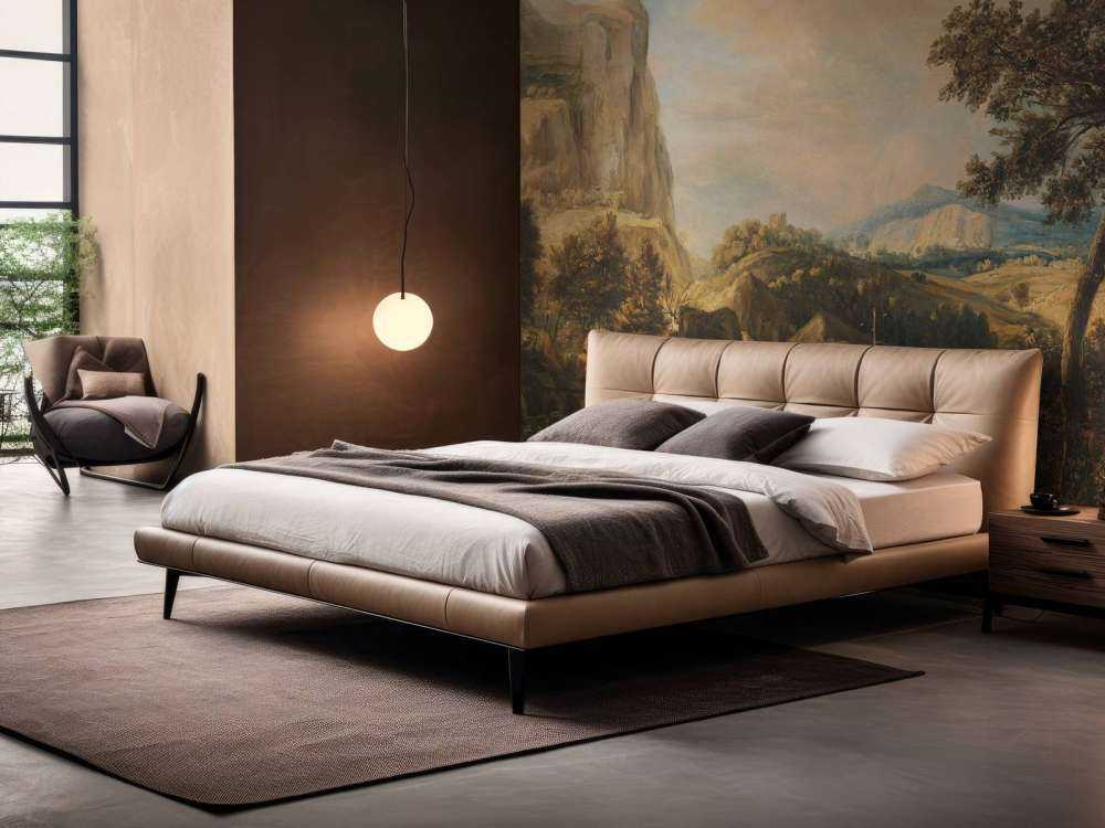 Mountainous landscape with fisherman