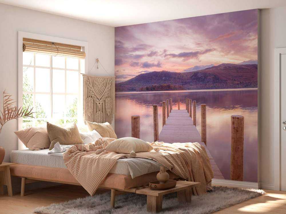 Wooden jetty at sunset