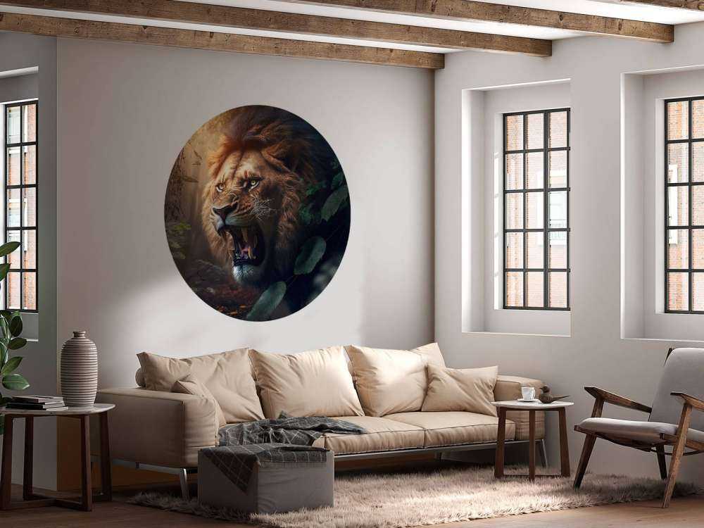 Lion in the jungle