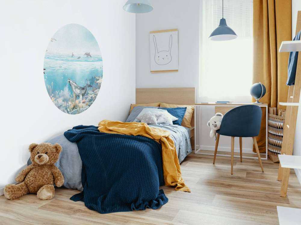 Ocean Landscape with Animals in Color