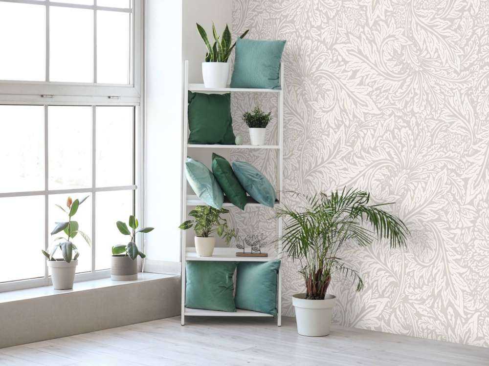 Morris Florals & Leaves - neutral beige