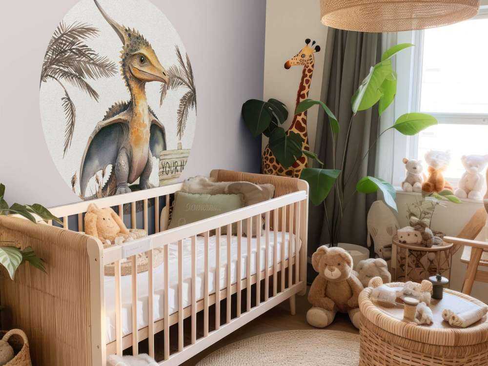 Baby pteranodon in the taupe jungle