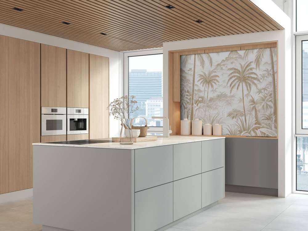 Tropical Mountain Oasis, taupe