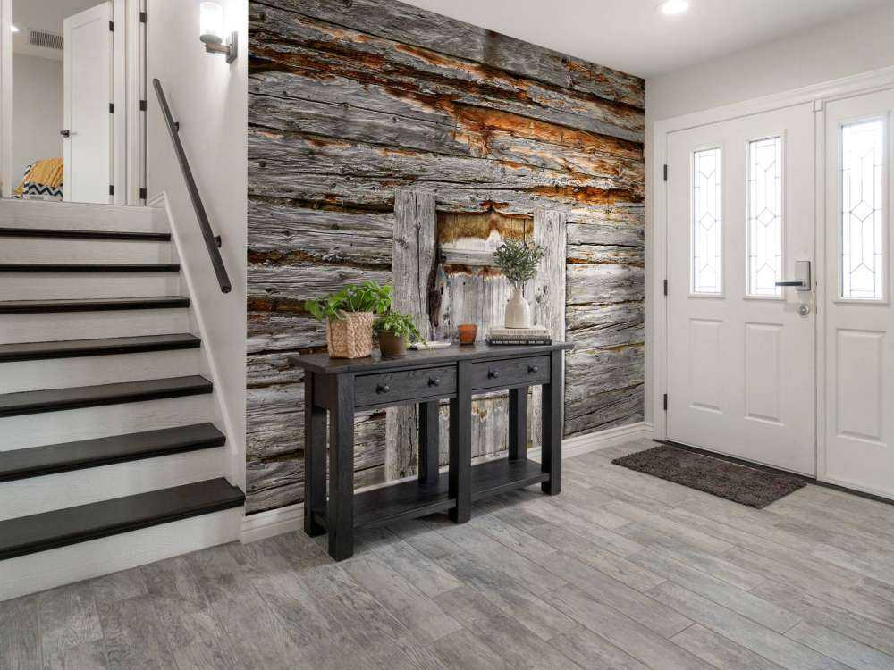 Old wood with door