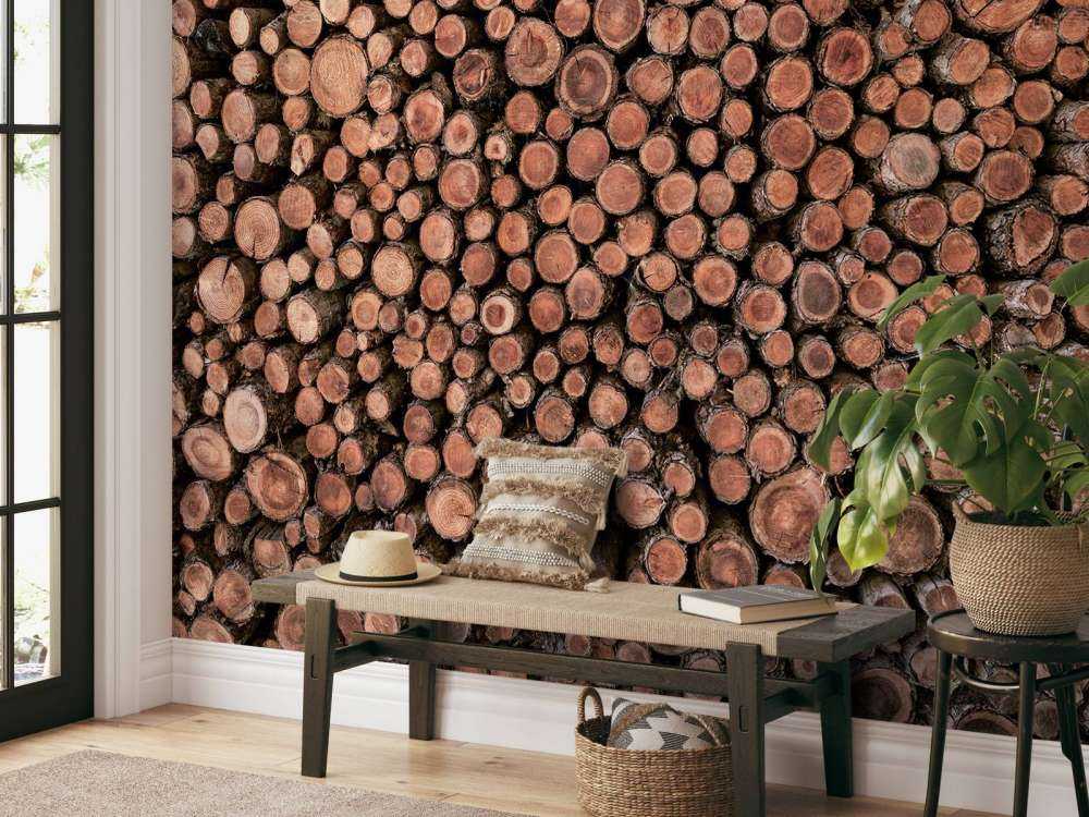 Large pile of logs