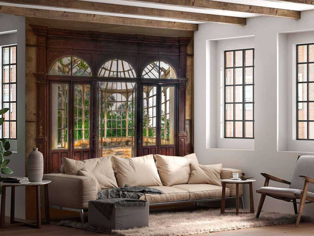 Open ruimte in een oud gebouw