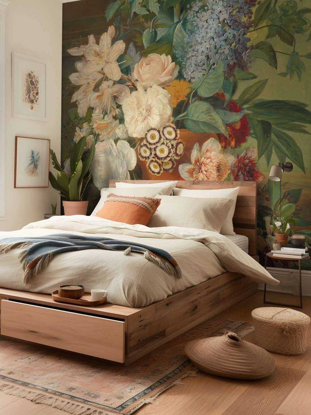 Flowers in a terracotta vase