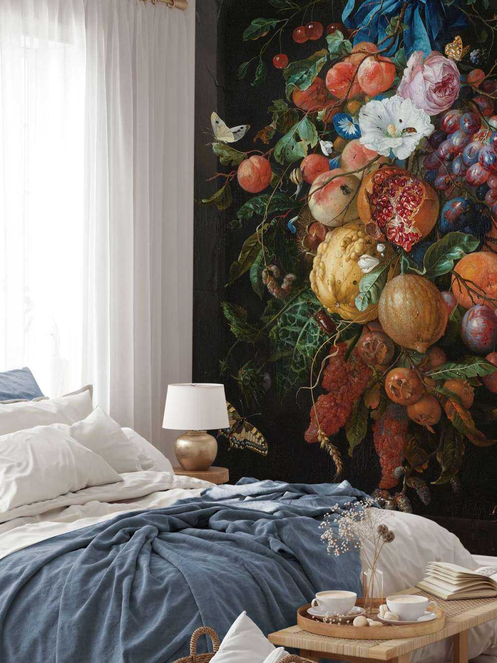 Festoon of fruit and flowers