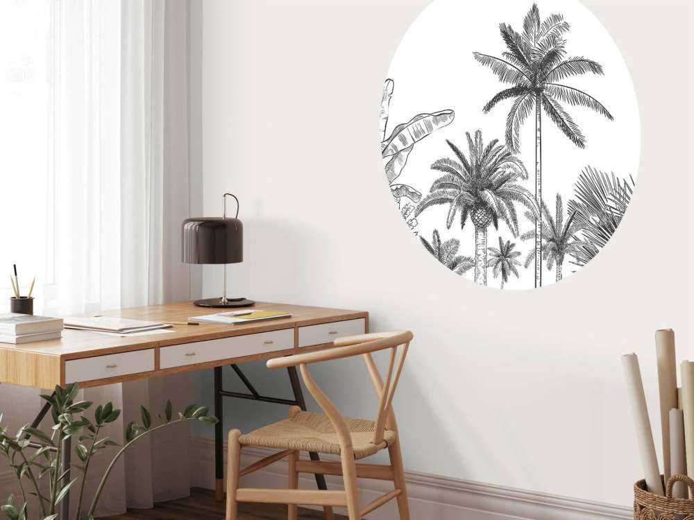 Drawn palm trees