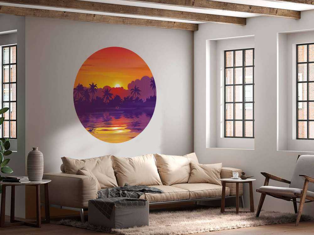 Colored sunset