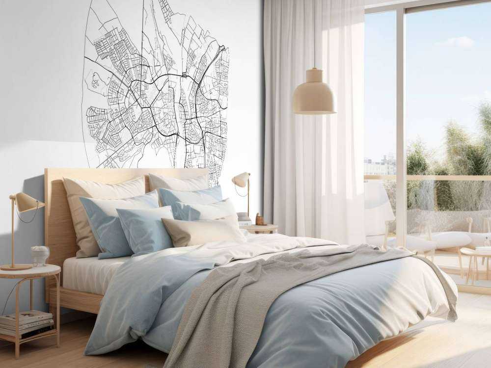 Plattegrond van Maastricht, wit