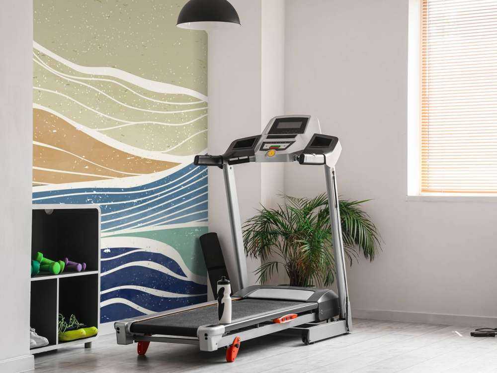 Colored ocean waves with the sun