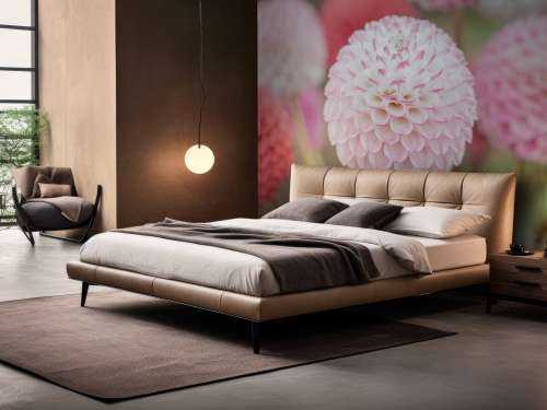 Pink dahlia flowers