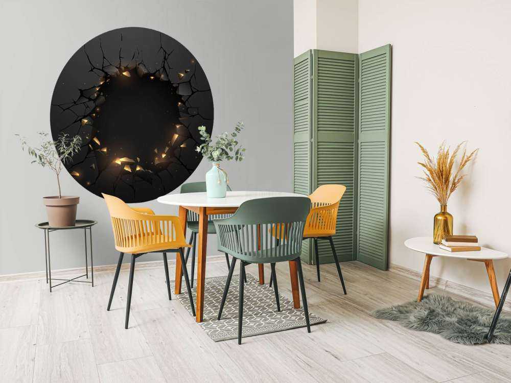 Black wall with hole